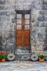 Entrance door inset between stone walls built by the Inca in the 1440s in Ecuador. Art Print
